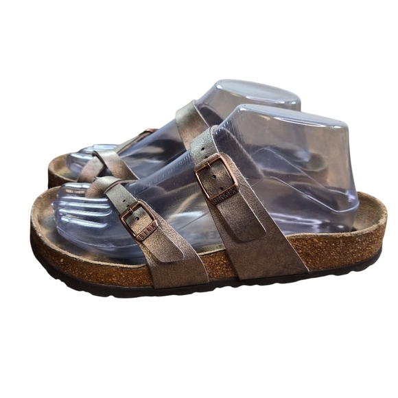 Birkenstock Shoes - Birkenstock Mayari Gold Leather Sandals